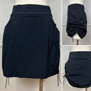 Columbia Anytime Casual Ruched Skort Size M Black Pockets Sporty UPF 50 Outdoors